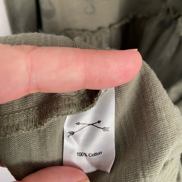 Rylee + Cru • Fern Green Plant Jersey Cotton Tiered Dress NWT - Picture 10 of 16